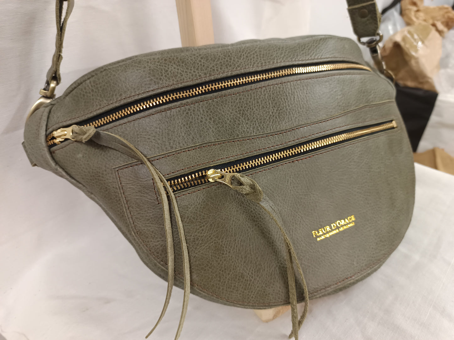 Sac Banane en cuir XL